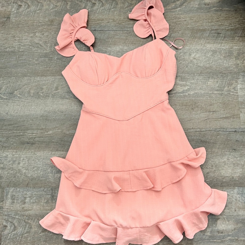 Hello Molly Blush Pink Ruffle Dress